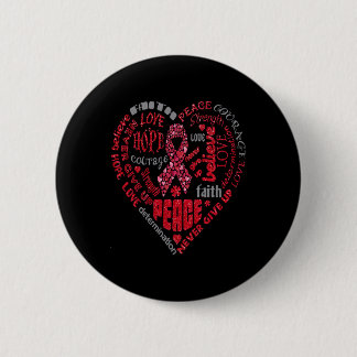 Aneurysma-bewustzijn Hartwoorden BA Ronde Button 5,7 Cm