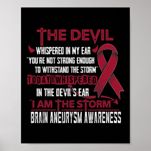 Aneurysma Bewustzijn Ik ben de Storm Duivel Poster (Voorkant)