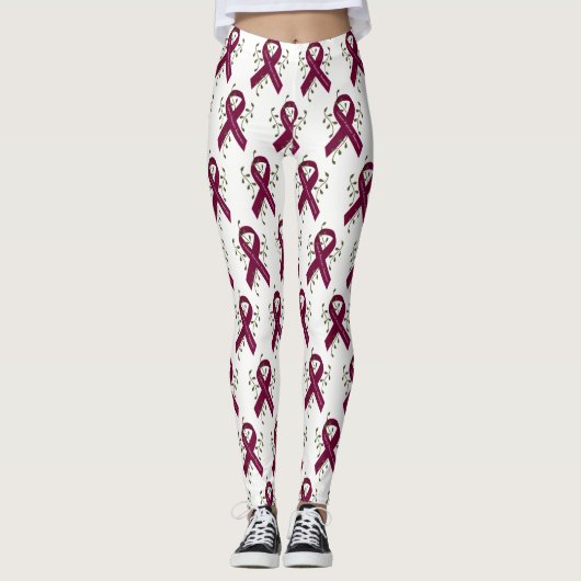 Aneurysma Bewustzijn Lint Leggings (Voorkant)