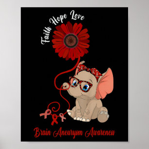 Aneurysma Bewustzijn Olifant Geloof Hoop Liefde Zo Poster