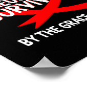 Aneurysma bewustzijn overlevende door God Grace Re Poster (Hoek)