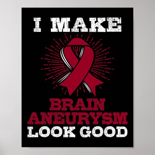 Aneurysma bourgogne-bewustzijnslint poster (Voorkant)