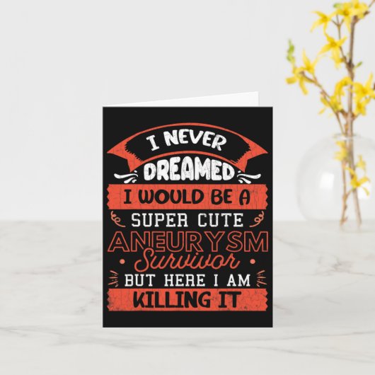 Aneurysma Overlevende Hersenoperatie Bewustzijn Gr Kaart (Gele Bloem)