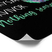 Aneurysma overlevende niets schrikt me af poster (Hoek)