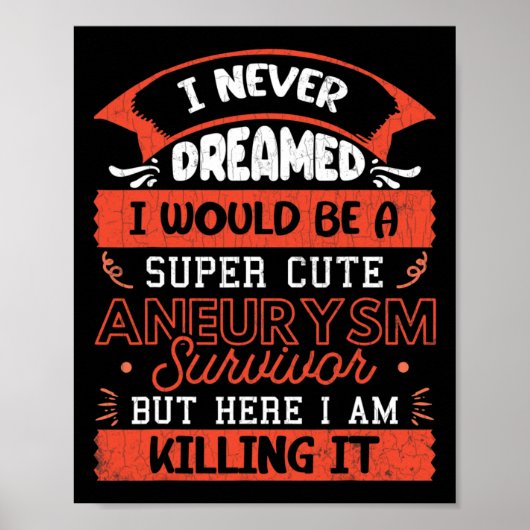 Aneurysma Survivor Brain Surgery Awareness Graphic Poster (Voorkant)