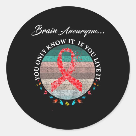 Aneurysma Warrior I'm Fine 1 Ronde Sticker (Voorkant)