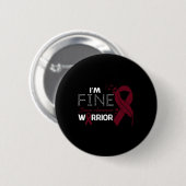 Aneurysma Warrior I'm Fine Feather Ronde Button 5,7 Cm (Voorkant /achterkant)