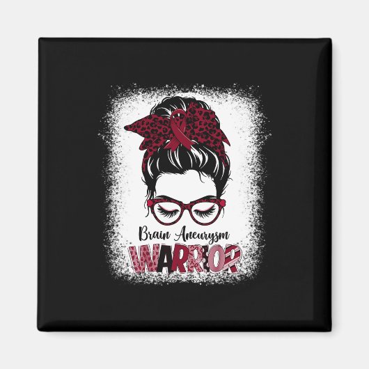 Aneurysma Warrior Month Bourgogne lint Magneet (Voorkant)