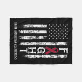 Aneurysma Warrior US Flag Fleece Deken (Voorkant (Horizontaal))