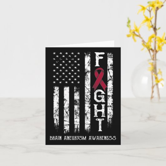 Aneurysma Warrior US Flag Kaart (Gele Bloem)