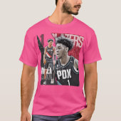 Anfernee Simons Basketbal Shirt Tapestry (Voorkant)