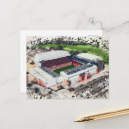 Anfield Stadium Liverpool - Artistic Watercolour Briefkaart