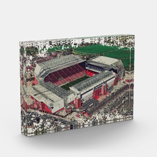 Anfield Stadium Liverpool - Artistic Watercolour Fotoblokken (Links)