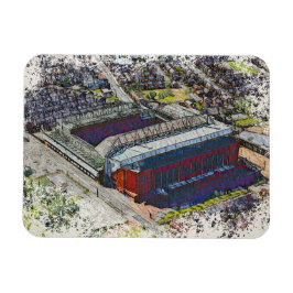 Anfield Stadium Liverpool - Artistic Watercolour Magneet