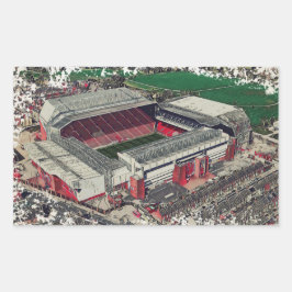 Anfield Stadium Liverpool - Artistic Watercolour Rechthoekige Sticker