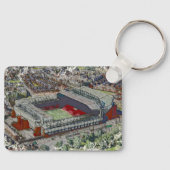 Anfield Stadium Liverpool - Artistic Watercolour Sleutelhanger (Voorkant)