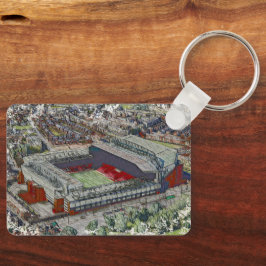 Anfield Stadium Liverpool - Artistic Watercolour Sleutelhanger