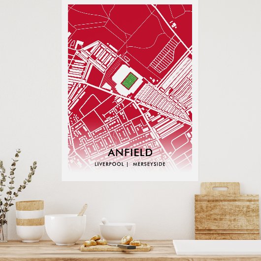 Anfield Stadium Print, Waarde Poster Papier (mat) (Keuken)