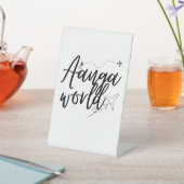 angaworld reclamebord met voetstuk (Insitu)