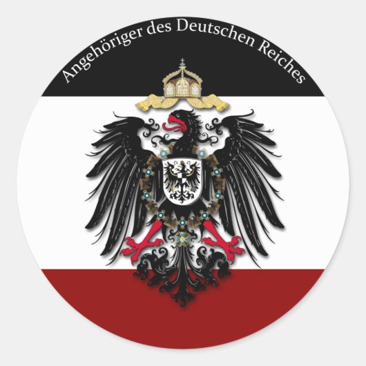 Angehöriger des Deutschen Reiches Ronde Sticker (Voorkant)