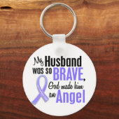Angel 1 Husband Esophageal Cancer Sleutelhanger (Voorkant)