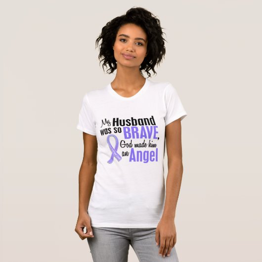 Angel 1 Husband Esophageal Cancer T-shirt (Voorkant volledig)