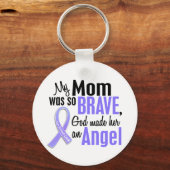 Angel 1 Mam Stomach Cancer Sleutelhanger (Voorkant)
