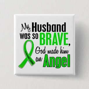 Angel 1 Non-Hodgkin lymfoom Husband Vierkante Button 5,1 Cm