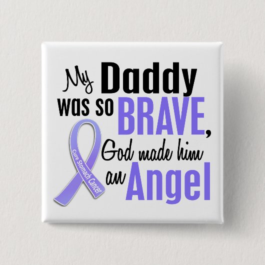 Angel 1 Papa Stomach Cancer Vierkante Button 5,1 Cm (Voorkant)