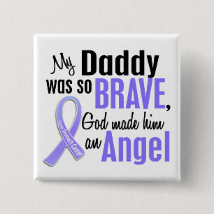 Angel 1 Papa Stomach Cancer Vierkante Button 5,1 Cm