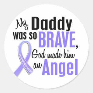Angel 1Dad Esophageal Cancer Ronde Sticker