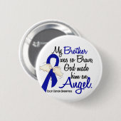 Angel 2 Brother Colon Cancer Ronde Button 5,7 Cm (Voorkant /achterkant)
