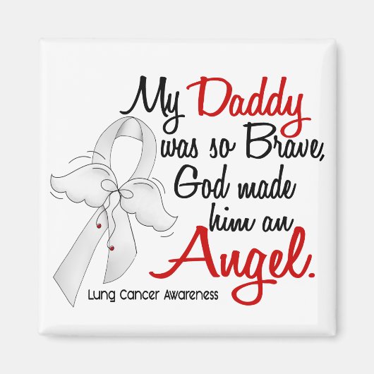 Angel 2 Dad Lung Cancer Magneet (Voorkant)