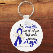 Angel 2 Dochter Colon Cancer Sleutelhanger (Voorkant)