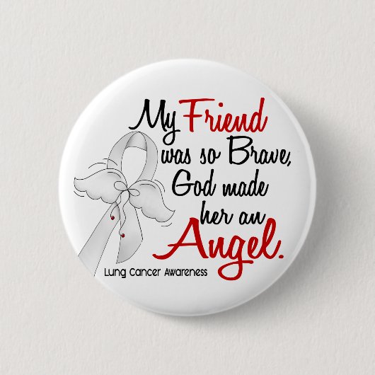 Angel 2 Friend Lung Cancer Ronde Button 5,7 Cm (Voorkant)