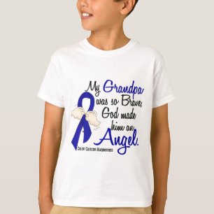 Angel 2 Grandpa Colon Cancer T-shirt
