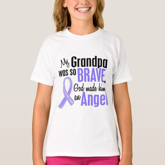 Angel 2 Grandpa Stomach Cancer T-shirt (Voorkant)