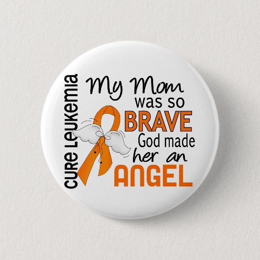 Angel 2 Mam Leukemie Ronde Button 5,7 Cm (Voorkant)