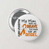 Angel 2 Mam Leukemie Ronde Button 5,7 Cm (Voorkant /achterkant)