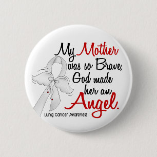 Angel 2 Moeder Lung Cancer Ronde Button 5,7 Cm