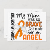 Angel 2 Mom Leukemie Briefkaart (Voorkant / Achterkant)