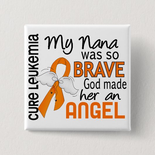 Angel 2 Nana Leukemie Vierkante Button 5,1 Cm (Voorkant)