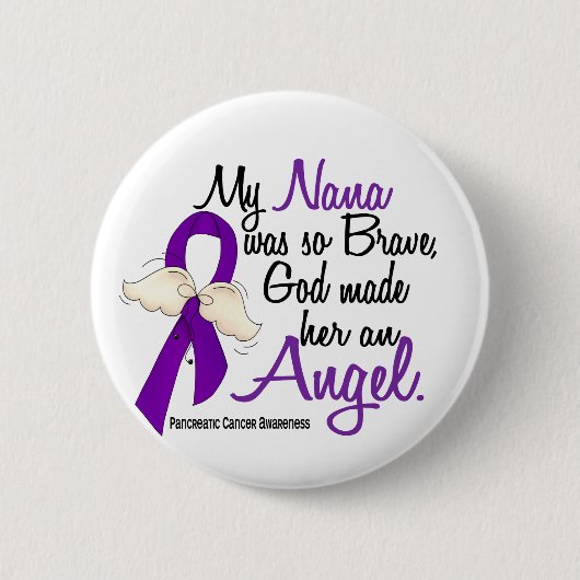 Angel 2 Nana-pancreaskanker Ronde Button 5,7 Cm (Voorkant)
