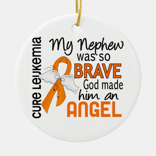 Angel 2 Nephew Leukemie Keramisch Ornament (Voorkant)