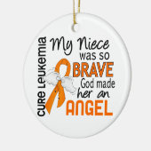 Angel 2 Niece Leukemie Keramisch Ornament (Links)