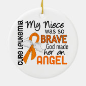 Angel 2 Niece Leukemie Keramisch Ornament (Achterkant)