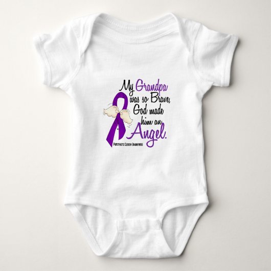 Angel 2 Opa Pancreatic Cancer Romper (Voorkant)