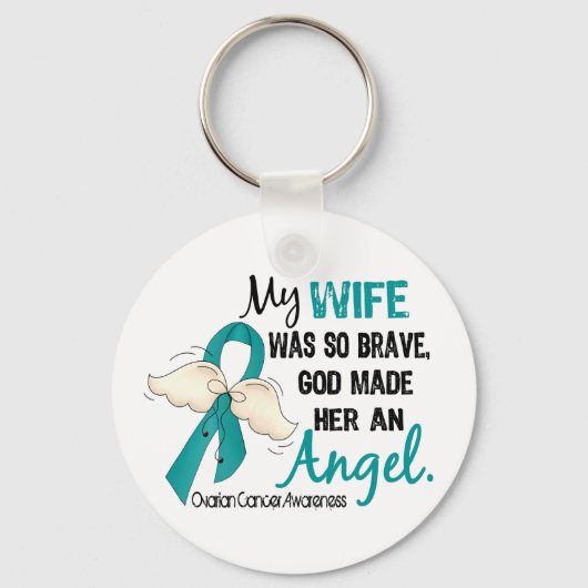 Angel 2 Ovariële kankervrouw Sleutelhanger (Voorkant)