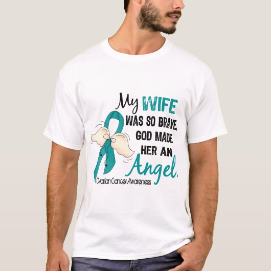 Angel 2 Ovariële kankervrouw T-shirt (Voorkant)