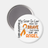 Angel 2-schoonzus leukemie magneet (Voorkant / Achterkant)